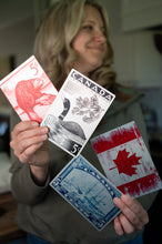 Load image into Gallery viewer, Metal Canadian Postcards Set of 4
