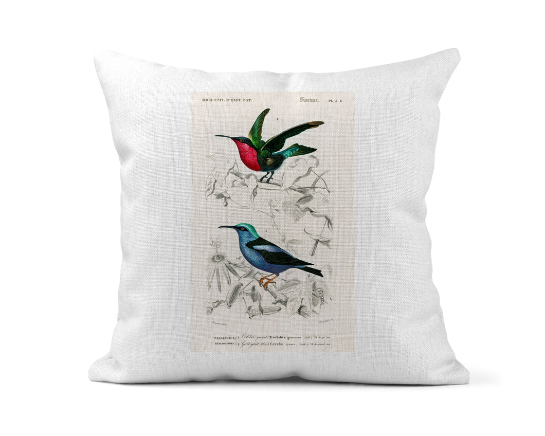 Birds Nature Print Pillow