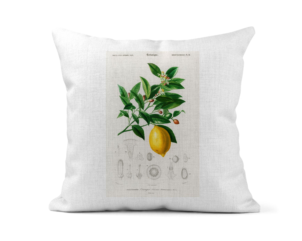 Lemon Nature Print Pillow