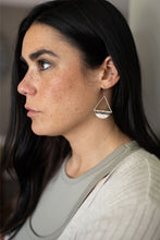 Load image into Gallery viewer, Cross Stitch Dangle Earrings - Silver