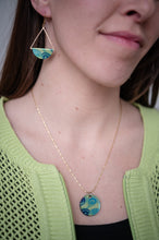 Load image into Gallery viewer, Seaglass Dangle Earrings - Gold
