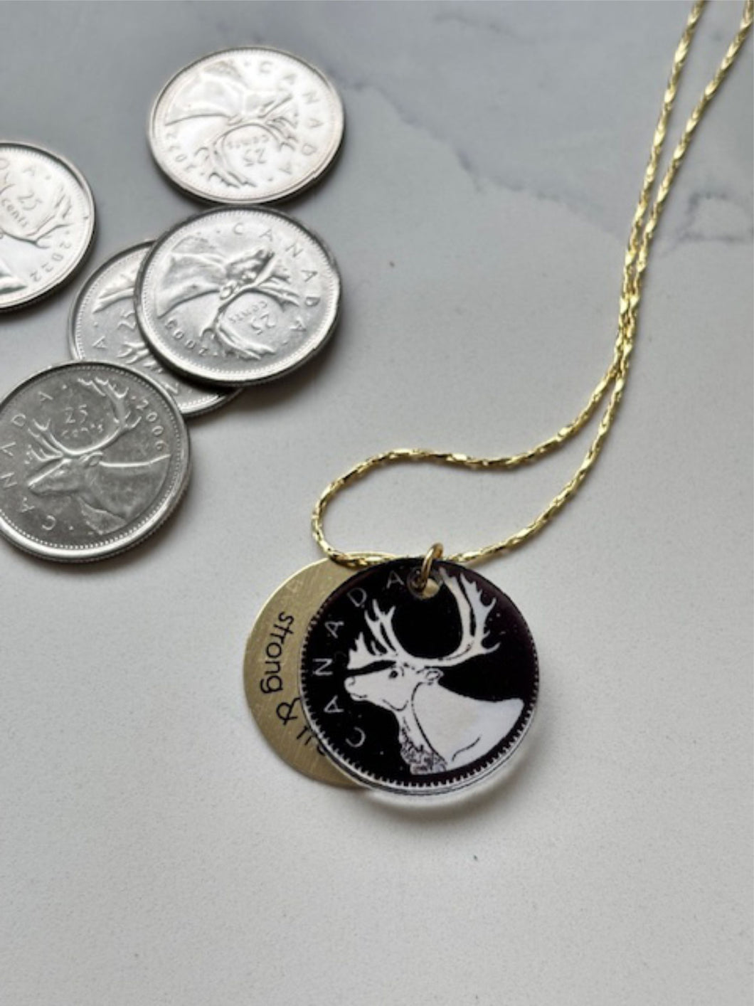 Quarter Eclipse Charm - Gold