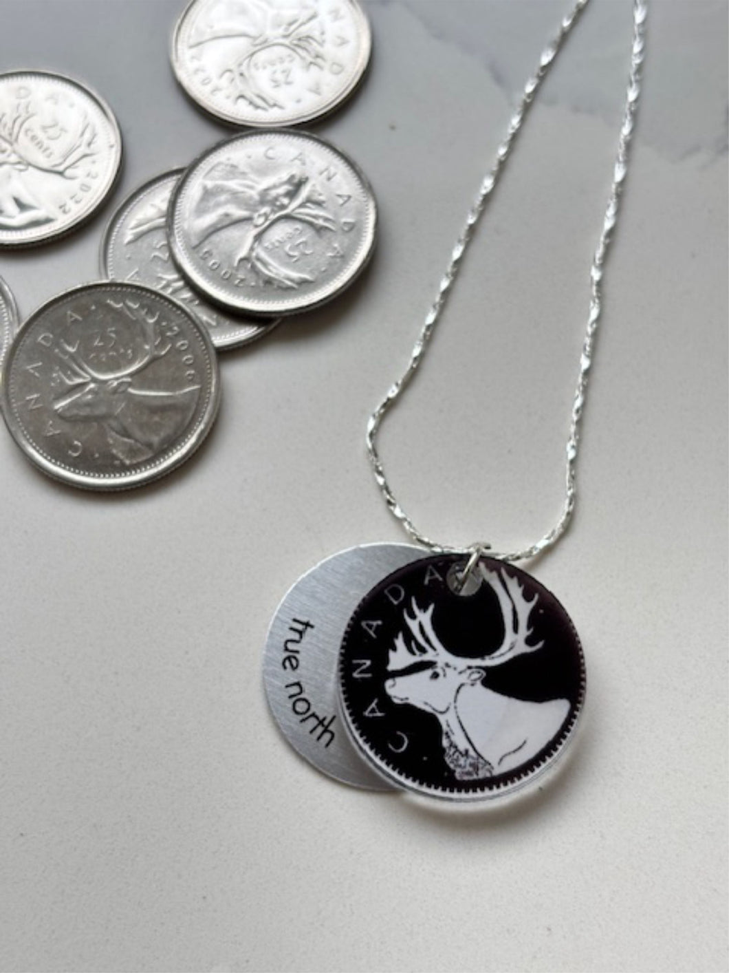 Quarter Eclipse Charm - Silver