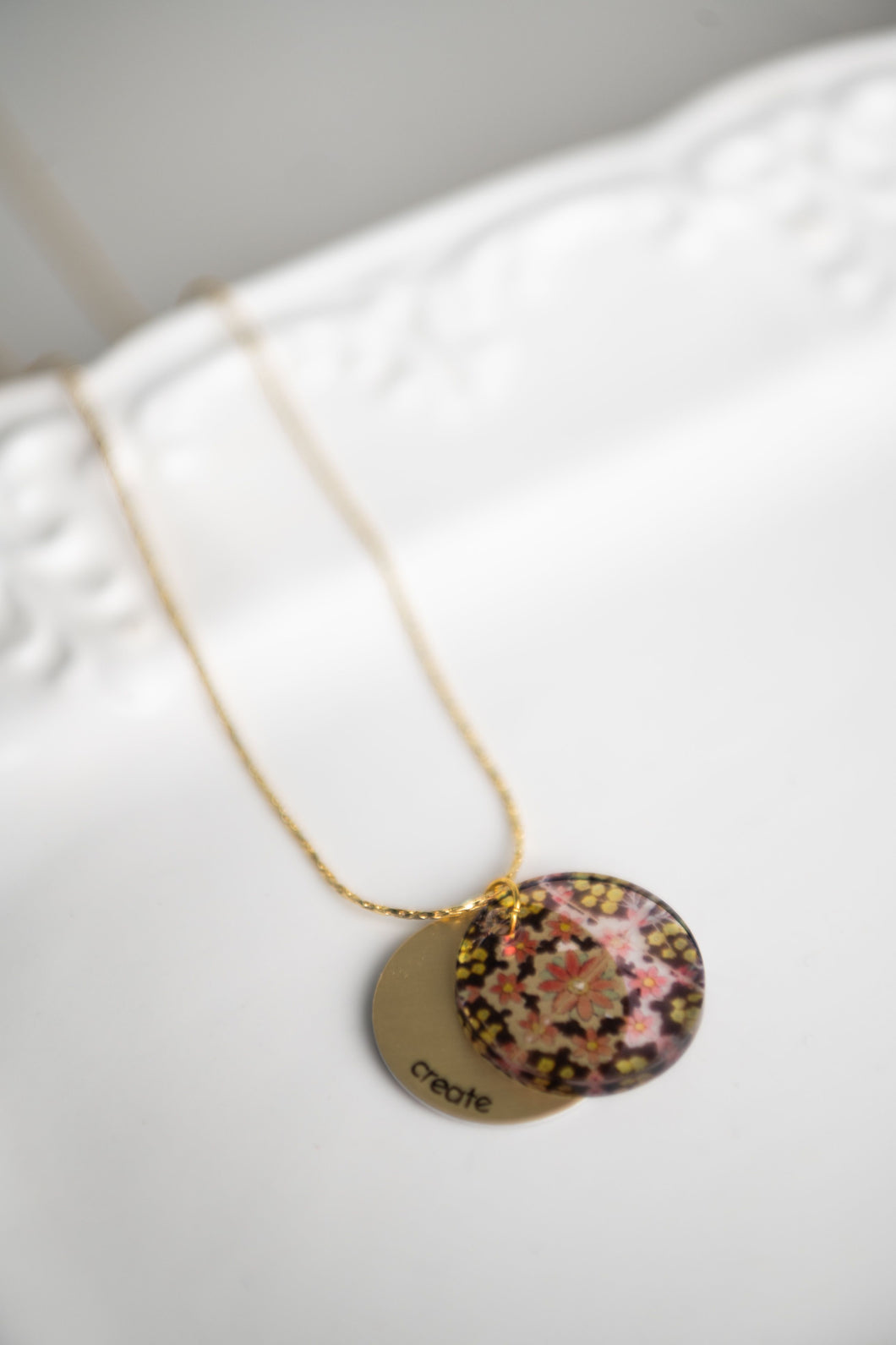 Adelaide Eclipse Charm Necklace - gold
