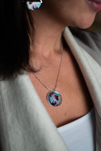 Load image into Gallery viewer, Clementine Eclipse Charm Necklace - silver
