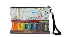 Load image into Gallery viewer, Water Color Paintbox Zippered Linen blend Bag
