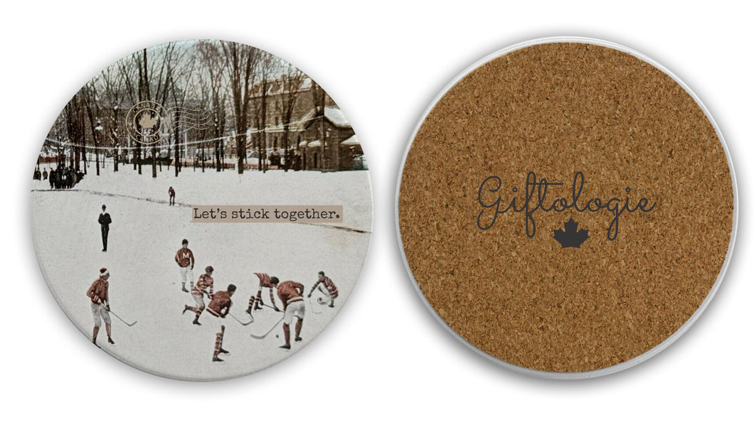 Canuck Care Coaster / Canadian / hockey / Fun / Gift