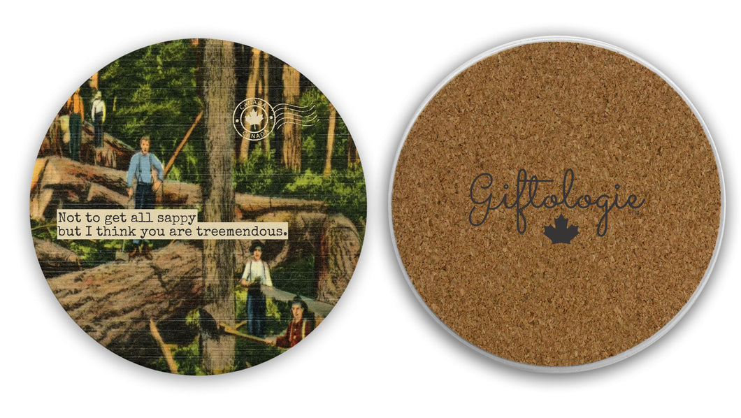 Canuck Care Coaster / Canadian outdoors / lumberjack / Fun / Gift