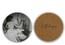 Load image into Gallery viewer, Naughty List Coaster / MCM / Black &amp; White photography / Naughty or Nice
