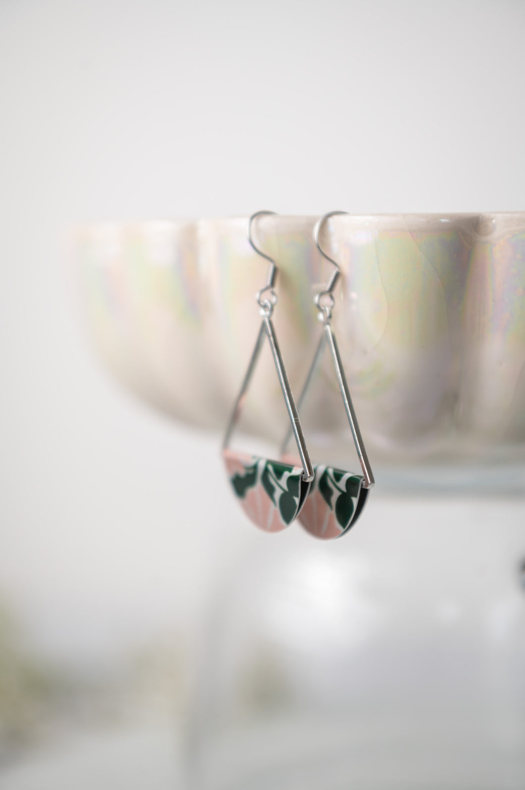 Flower Power Dangle Earrings - Silver
