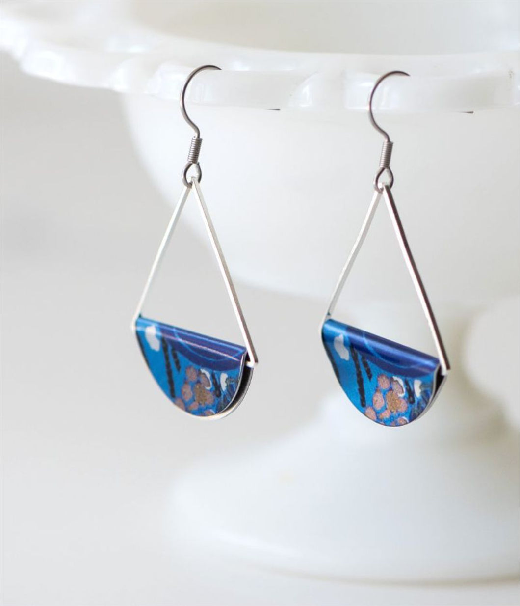 Blue Bell Dangle Earrings