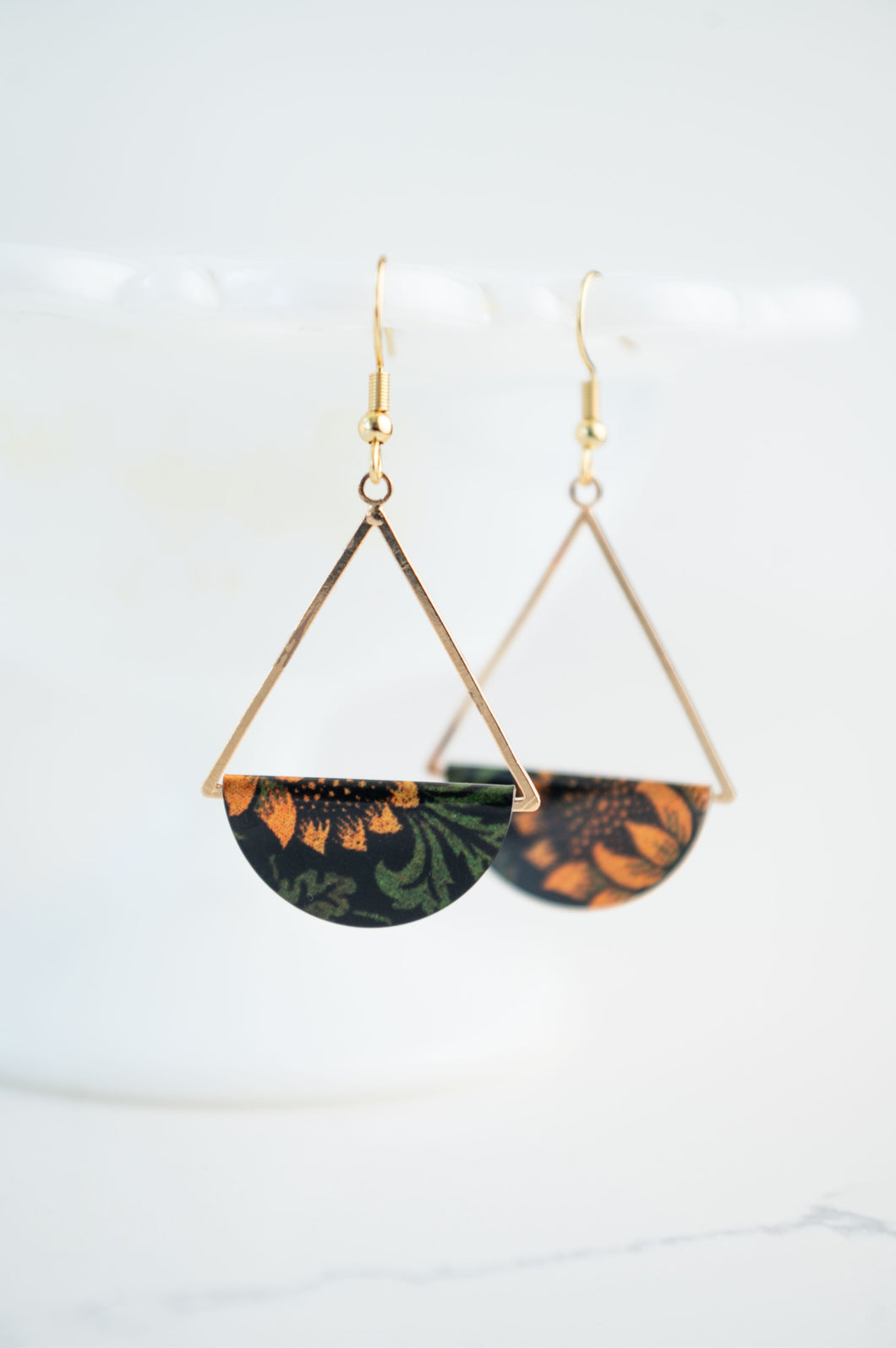 Secret Garden Dangle Earrings - gold