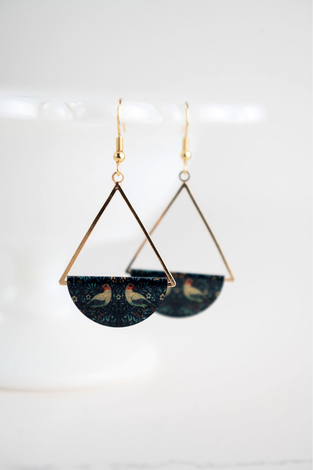 Song Bird Dangle Earrings - gold