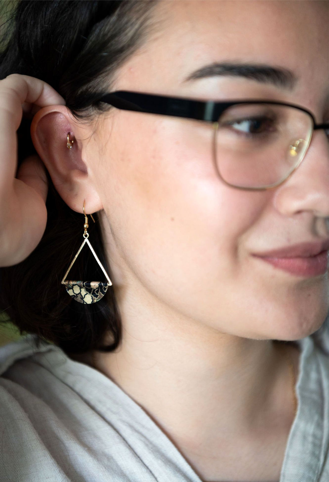 Garden Path Dangle Earrings - gold