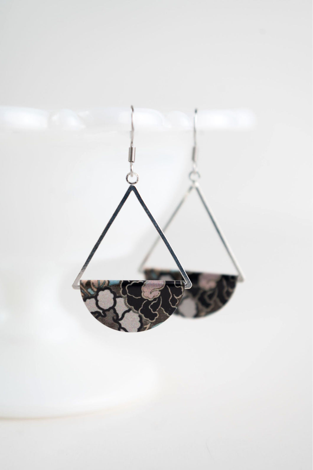 Garden Path Dangle Earrings - silver