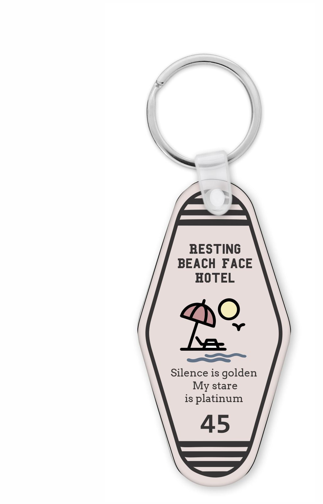 Resting Beach Face Keychain