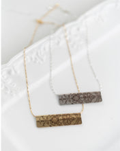 Load image into Gallery viewer, Cross Stitch Bar Necklace - gold
