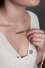 Load image into Gallery viewer, Cross Stitch Bar Necklace - gold
