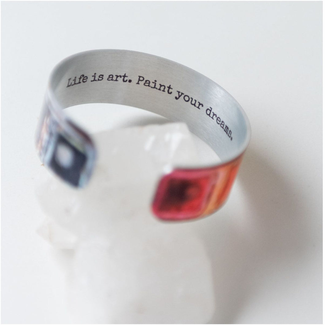 Watercolor Palette Art Small Cuff