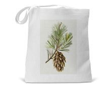 Load image into Gallery viewer, Winter Forest Pine Holiday Vintage Botanical Book Tote Bag
