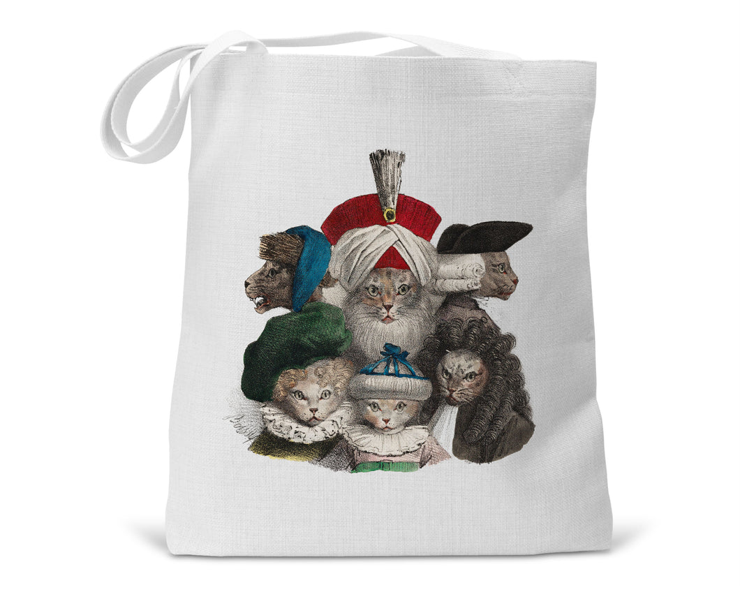 Cat Club Vintage Animal Lover Vintage Book Tote Bag