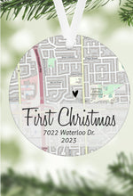 Load image into Gallery viewer, Custom Ornament / Map / First Christmas / New Home / Holiday First
