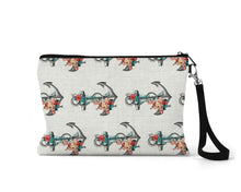 Load image into Gallery viewer, Anchors Aweigh Zippered Linen Blend Bag
