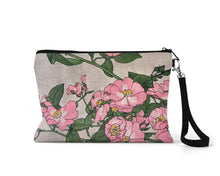 Load image into Gallery viewer, Pink Pearl Zippered Linen Blend Bag

