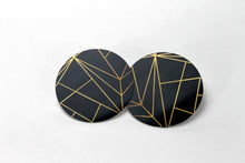 Load image into Gallery viewer, Elements in Black 2 Inch Earrings
