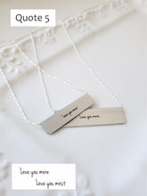 Load image into Gallery viewer, Shot in the Dark  Matching Bar Necklace Set
