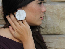 Load image into Gallery viewer, Elements in White 2 Inch Earrings
