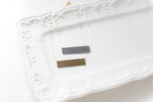 Load image into Gallery viewer, Etched Fostoria Bar Necklace
