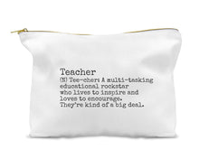 Load image into Gallery viewer, Teacher Quote 1 Linen Blend Zippered Bag
